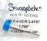 Swagelok 6LV-4-VCR-3-4TB7 1/4" VCR x 1/4" Tube Butt Weld Gland Fitting