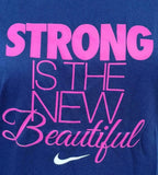 Nike Women's Strong Is The New Beautiful Navy Slim Fit Shirt Size X-Large