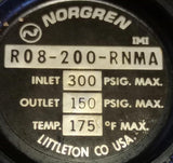 Norgren R08-200-RNMA Pneumatic Air Regulator W/ Gauge 1/4" NPT 300/150PSI IN/OUT