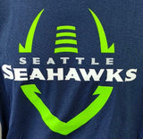 Nike Dri-Fit Men's Seattle Seahawks Football Navy Short Sleeve Shirt Size Large