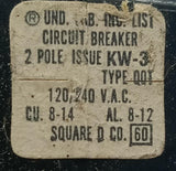 Square D QOT1515 2 Pole Tandem Circuit Breaker 15/15A 120/240VAC 1PH Plug-In