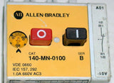 2 ALLEN BRADLEY MOTOR OVERLOADS .63-1.0 MODEL 140MN0100