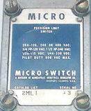 Honeywell Micro Switch   2ML1  Heavy Duty Precision Limit Switch