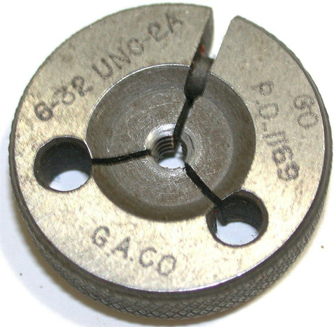 GAGE ASSEMBLY CO. GO THREAD RING GAGE 6-32 UNC-2A