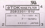 TDK ZGB2201-01U Noise Filter 250 Volts @ 1 Amp