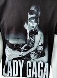 Tultex Men's Lady Gaga The Born This Way Ball Graphic Black Shirt Size Large