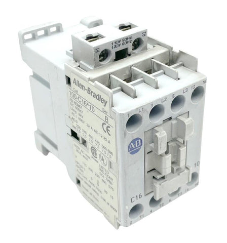 Allen-Bradley 100-C16E*010 Ser. B 3-Pole IEC Contactor W/ Diode 24VDC Coil 16A