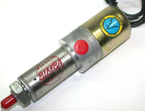 Bimba 1/2" Stroke Cylinder 090.5-S-AG w/ Skinner Electric Valve New