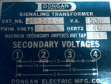 Dongan 36-50-C Signaling Power Transformer 500VA 240V 60HZ