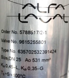 Alfa Laval 9615255801 Pneumatic Safety Valve Size DN25  531mm² 0.2-12.0 BAR