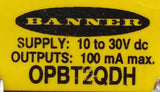 Banner OPBT2QDH Power-Block Photoelectric Sensor 10-30 VDC 100mA Max