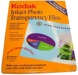 Up to 30 New Kodak 8 1/2 x 11" Inkjet Photo Transparency Film 50 Ct Cat 166 4184