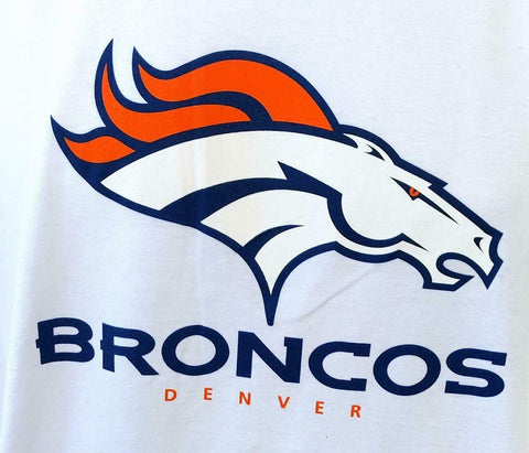 NFL Team Apparel Mens Denver Broncos T-Shirt, Blue - Size XL