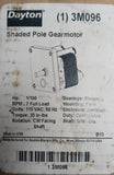 Dayton 3M096 Shaded Pole Gearmotor 1/100 HP 7RPM 115VAC 60HZ 5/16" Shaft Dia.