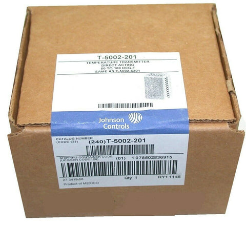 Johnson Controls T-5002-201- Pneumatic Room Temperature Transmitter NIB