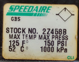 Speedaire 2Z458B Max Air Pneumatic Lubricator 1/4" NPT 150 PSI Max 125°F Max