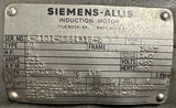 Siemens Allis 1-5101-LR643 Electric Motor 2 HP 1730 RPM 145T 460V 3 Phase