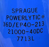 Sprague Powerlytic 36D/EP40-213 Capacitor 21000 uF 40 VDC