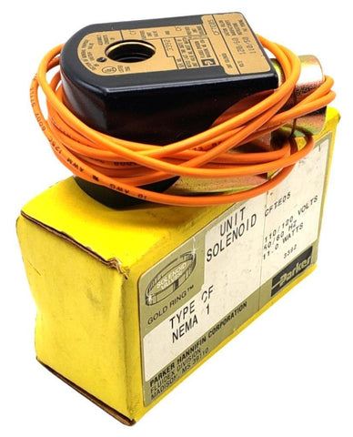 Parker H Gold Ring CFTE05 Unit Solenoid 110/120V 50/60Hz 11.0W 3392 Nema-1 7556