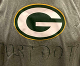 Nike Dri Fit Men's Green Bay Packers Just Do It Gray Short Sleeve Shirt NFL