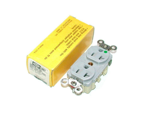 New Hubbell  8300GY  Hospital Grade Receptacle Outlet 20 Amp 125 VAC