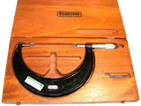 Starrett Blade Micrometer Mics 3 1/2 to 4 1/2 Inch #486P-3 w/Case Calibrated