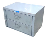 Adrian Steel Company Industrial Locking Two Drawer Shop File Storage Cabinet