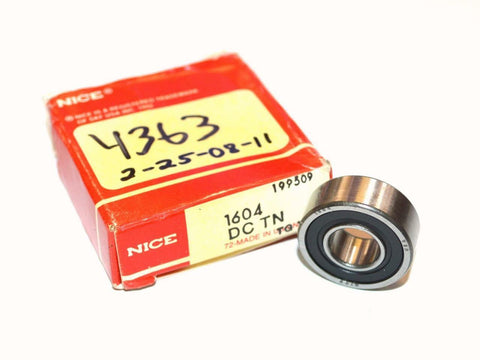 NEW NICE 1604-DCTN DOUBLE SEALED BALL BEARING 3/8" X 7/8" X 11/32"