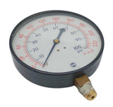 U.S. Gauge 6" Pneumatic Pressure Gauge 0-100 PSI 0-220 Ft. H2O 1/8" NPT