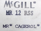 Lot of (2) McGill MR 12 RSS  MR Cagerol Needle Roller Bearing 3/4" x 1-1/4" x 1"