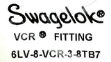 Swagelok 6LV-8-VCR-3-8TB7 1/2" VCR x 1/2" Tube SS Butt Weld Gland VCR Fitting