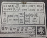 Telemecanique CN1-EB-133 IEC Contactor 50A 220/500VAC 3 PH 15/30HP