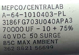 Mepco / Centralab A-64-1010403-PL Capacitor 70000 uF 40 VDC