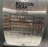 Boston Gear HUTF-B Gear Motor 1 HP 1725 RPM 230/4600V 3 Phase