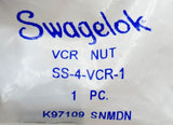 Swagelok SS-4-VCR-1  316SS Face Seal Fitting Female VCR Nut 1/4"