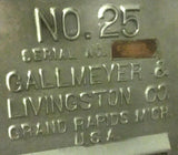 GALLMYER & LIVINGSTON CO. NO. 25 SURFACE GRINDER W/ 6" X 18" MAGNETIC CHUCK