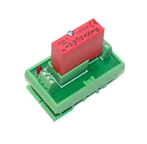 OPTO 22   ODC24   SOLID STATE RELAY W/PHOENIX CONTACT DIN MOUNT OUTPUT MODULE