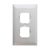 Wiremold G3043BE Gray Single Gang Duplex Receptacle Plate