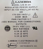 Lambda LIS-91-24 Power Supply Module 240W 85-132 VAC 170-250 VAC