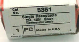 New Pass & Seymour Legris  5351 Single Receptacle 20 Amp 125 VAC 2P 3-Wire