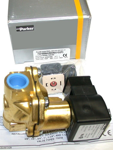 Parker Skinner 1/2 NPT Pilot Brass Solenoid Valve 120/60VAC 73218BN4UN00N0D1D2P3