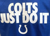 Nike Men's Indianapolis Colts Just Do It NFL Football Blue Shirt Size Large