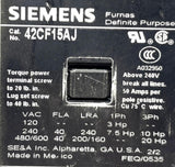 Siemens Furnas 42CF15AJ Definite Purpose Contactor 2-Pole 40A 24VAC Coil