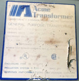 ACME T-2-53142-13 GENERAL PURPOSE TRANSFORMER 208 VOLTS 2 KVA