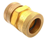 Cajon Ultra Torr Brass Straight Vacuum Coupler Fitting 1" ID 1-1/2" Tube OD