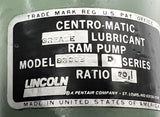 Lincoln 83668 Centro-Matic Grease Lubricant Ram Pump 20.1 Ratio Series D