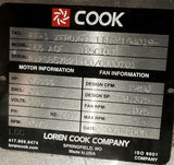 Loren Cook 165 ACE Downblast Centrifugal Exhaust Ventilator Fan 2480 CFM 115V