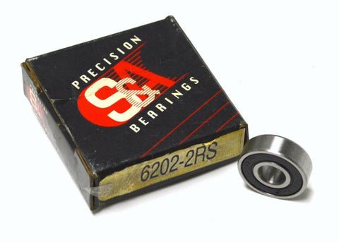 NEW S&A 6202-2RS BALL BEARING 15 MM X 35 MM X 11 MM