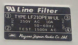 New Nagano Japan Radio  LF210PEW-UL  Power Line Filter 250 VAC 10 Amp (NO BOX)