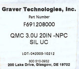 Graver Technologies F691208000 QMC 3.0U 20in Filter